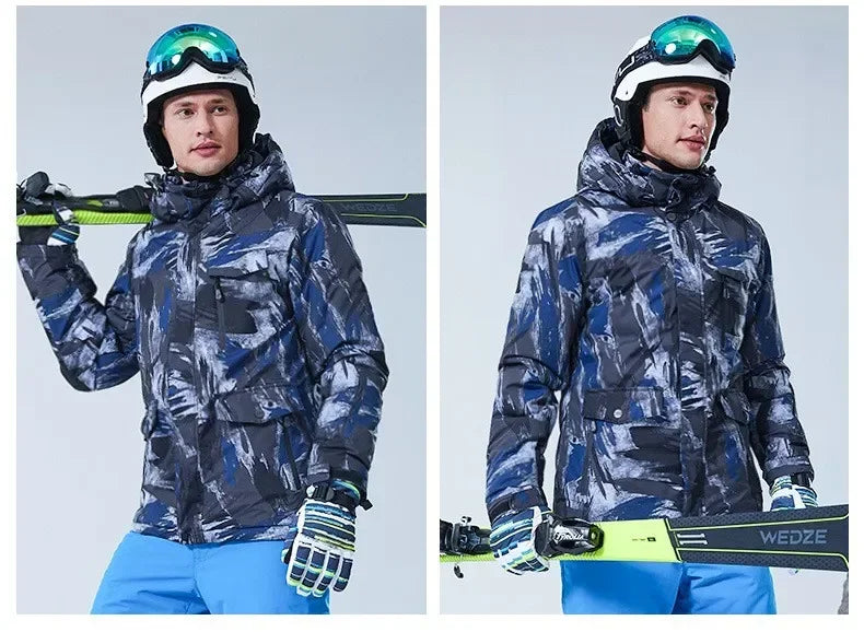 High Quality Men's Winter Waterproof Snowboard Jacket Pants Set Male Breathable Windbreak for Adults Ski Suits