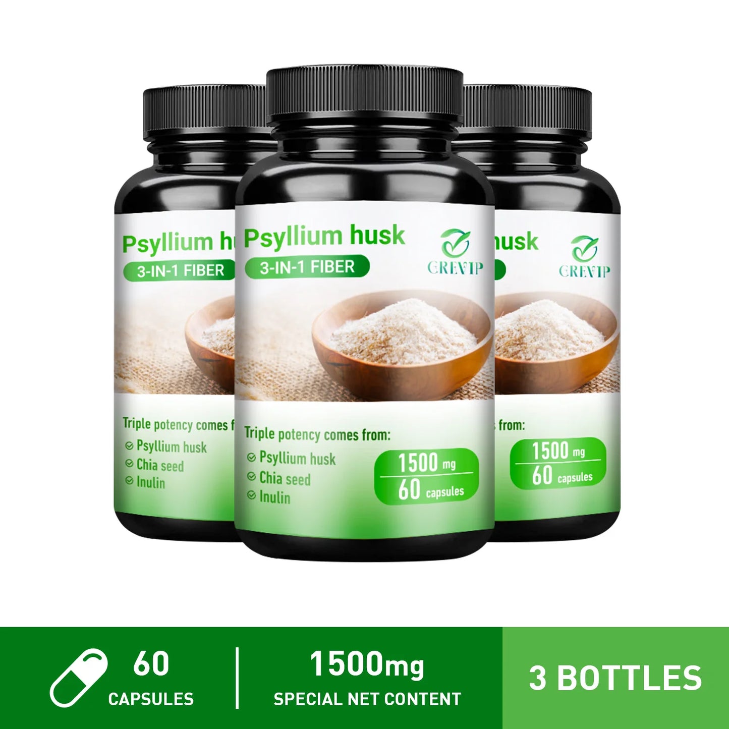 Psyllium Husk - Gut and Colon Cleanse Detox, Improve Metabolism, Relieves Gas, Bloating and Constipation