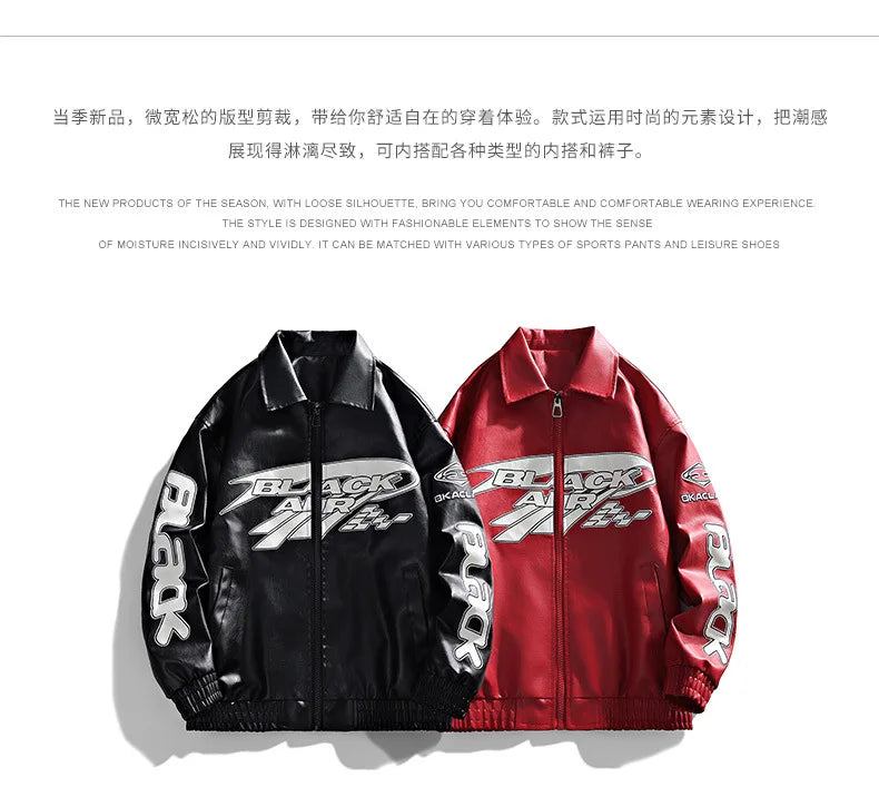 Men's 2026 Spring/Summer Men's Leather Jacket Coat New Trend Brand Motorcycle Suit High-Quality PU Coat Asian Sizes