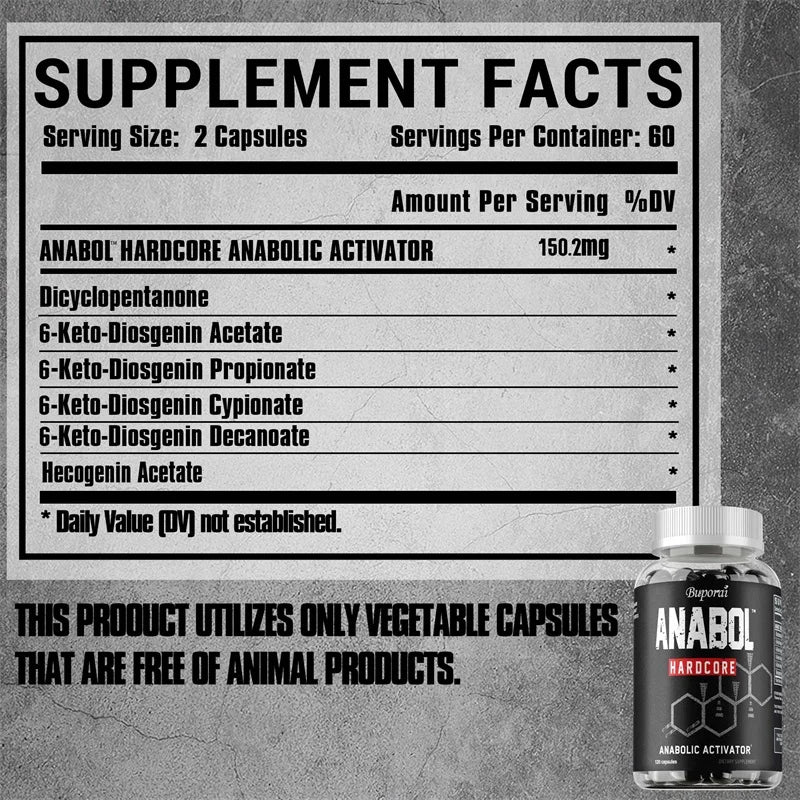 Anabol Supplement - Enhances Energy Endurance, Contributes To Muscle Growth, Strength Improvement, Cognitive Health, Memory