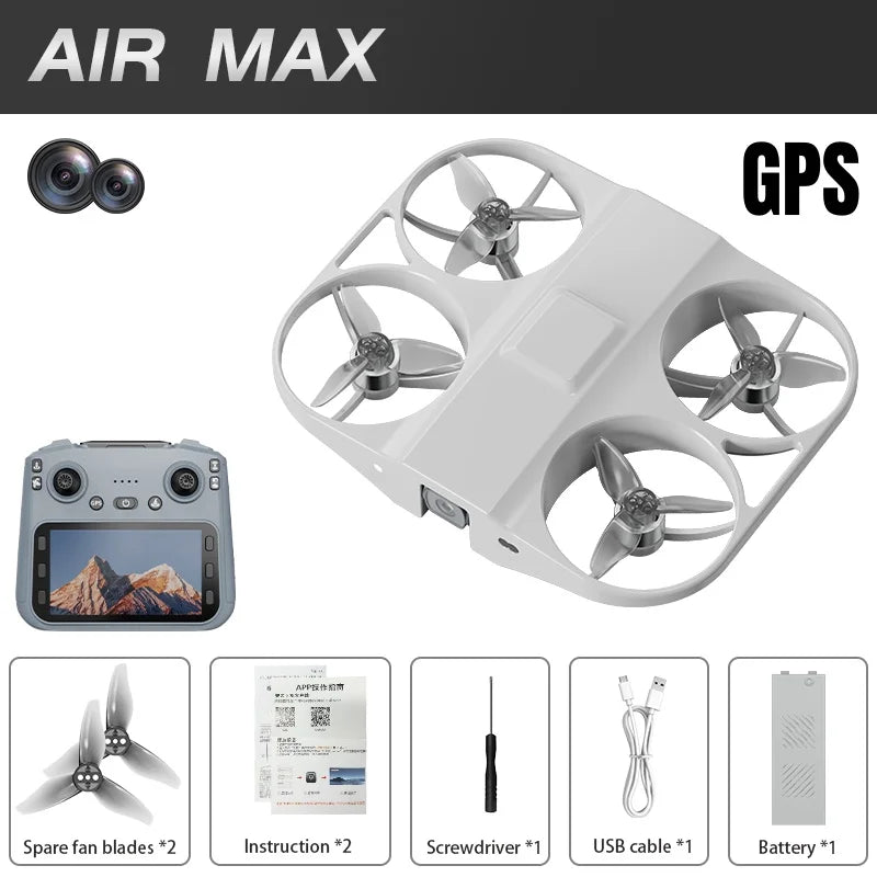 2026 New Mini Thin Drone GPS Airmax Neo Factory Professional Smart Follow RTH 8K HD Night Vision Camera Remote Control Aircraft