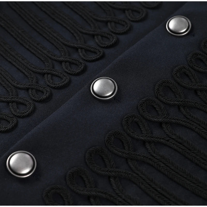 Unique Oblique Button Military Jacket Women Vintage Asymmetry Cropped Napoleon Jackets Lady New Fashion Street Spring Outwear