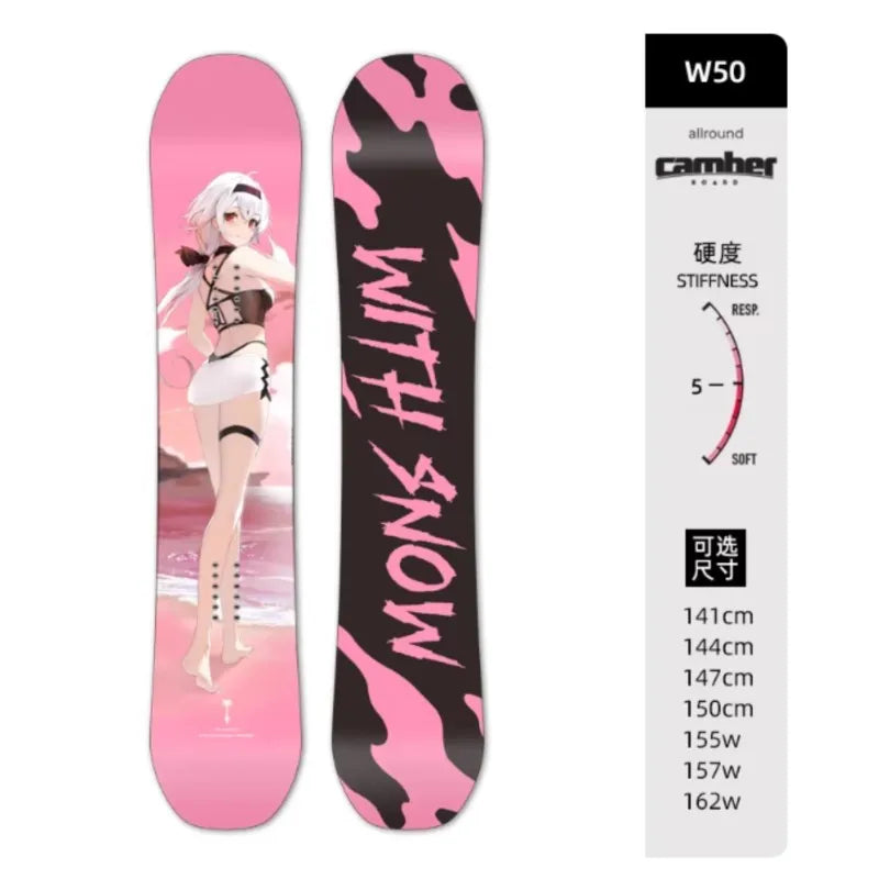 санки для катания Unisex Skiing Equipment All Terrain Area Flat Board Engraved Snowboard