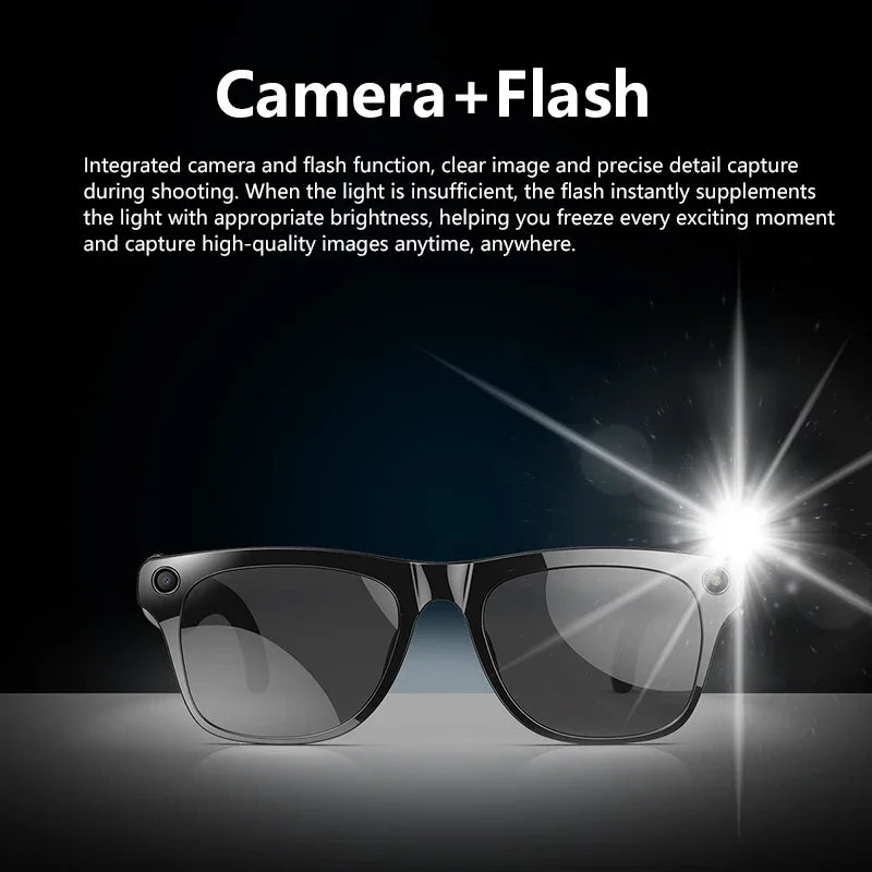 ViVO 8K AI Glasses 1200MP HD Camera Bluetooth Call Chat GPT Voice Assistant Music Player Translate Smart Sunglasses New