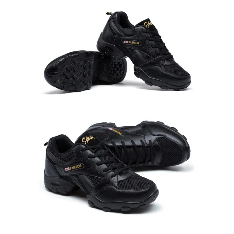 New Soft Sole Men Sports Anti-skid Square Dance Shoes Sneakers Net Jazz Shoe Fitness Team Performance Shoes