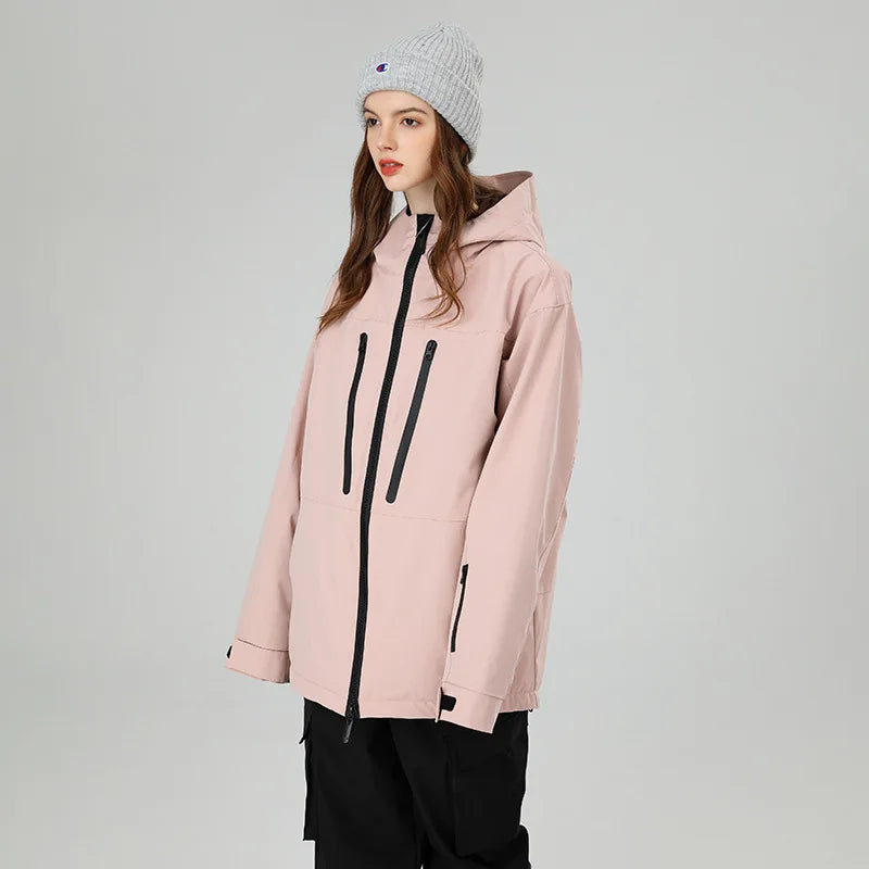 SEARIPE Winter Men Women Hooded Ski Jacket Waterproof Breathable Warm Snowboarding Coats Male And Female Outdoor Skiing Tops