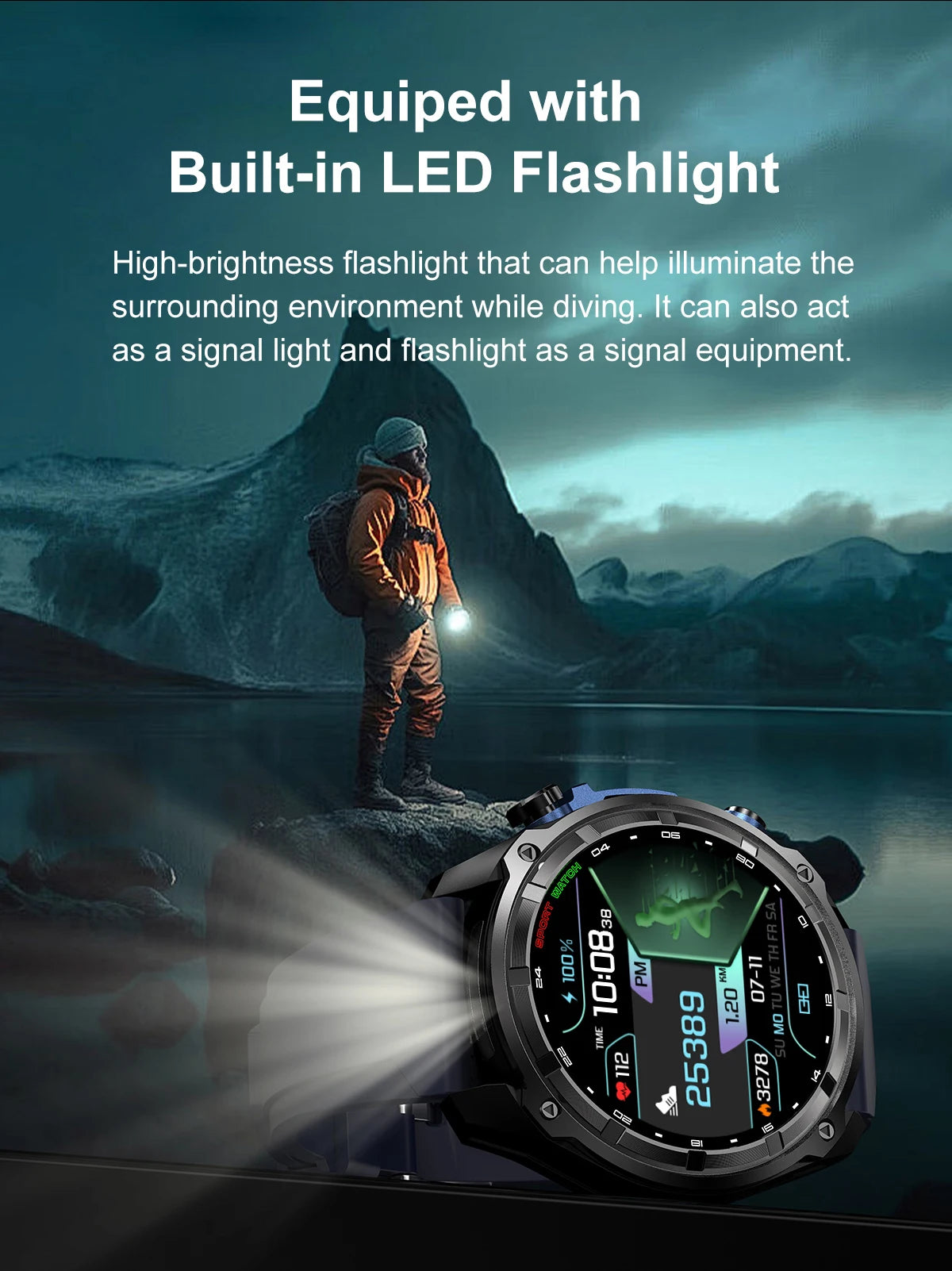 2025New Men Military GPS Map Smart Watch T-Rex3 Compass 4GB Memory 1000mAh Battery 10ATM Waterproof HD Bluetooth Call Smartwatch