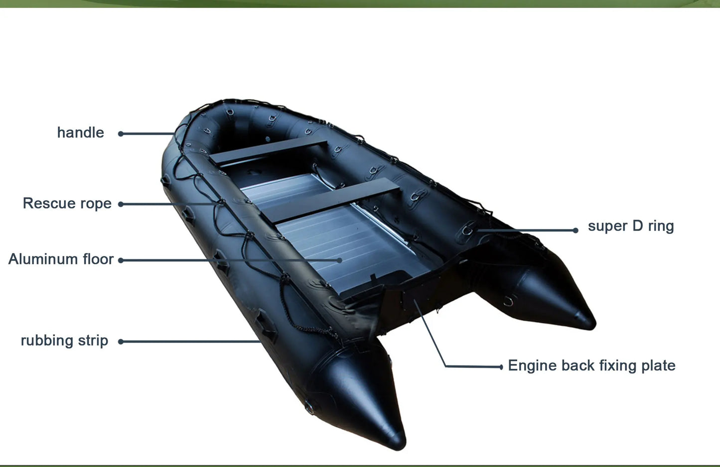 3 Years Warranty Aluminum Floor Pvc Folding Boat Fishing Inflatable Boat