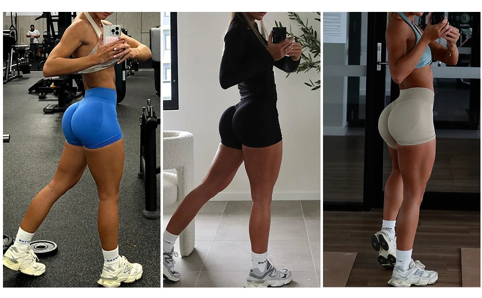 Seamless Shorts 4.5" Yoga Shorts Women Clothes Scrunch Bum Gym Shorts Booty Running Short Butt Lifting Workout Pants Fitness