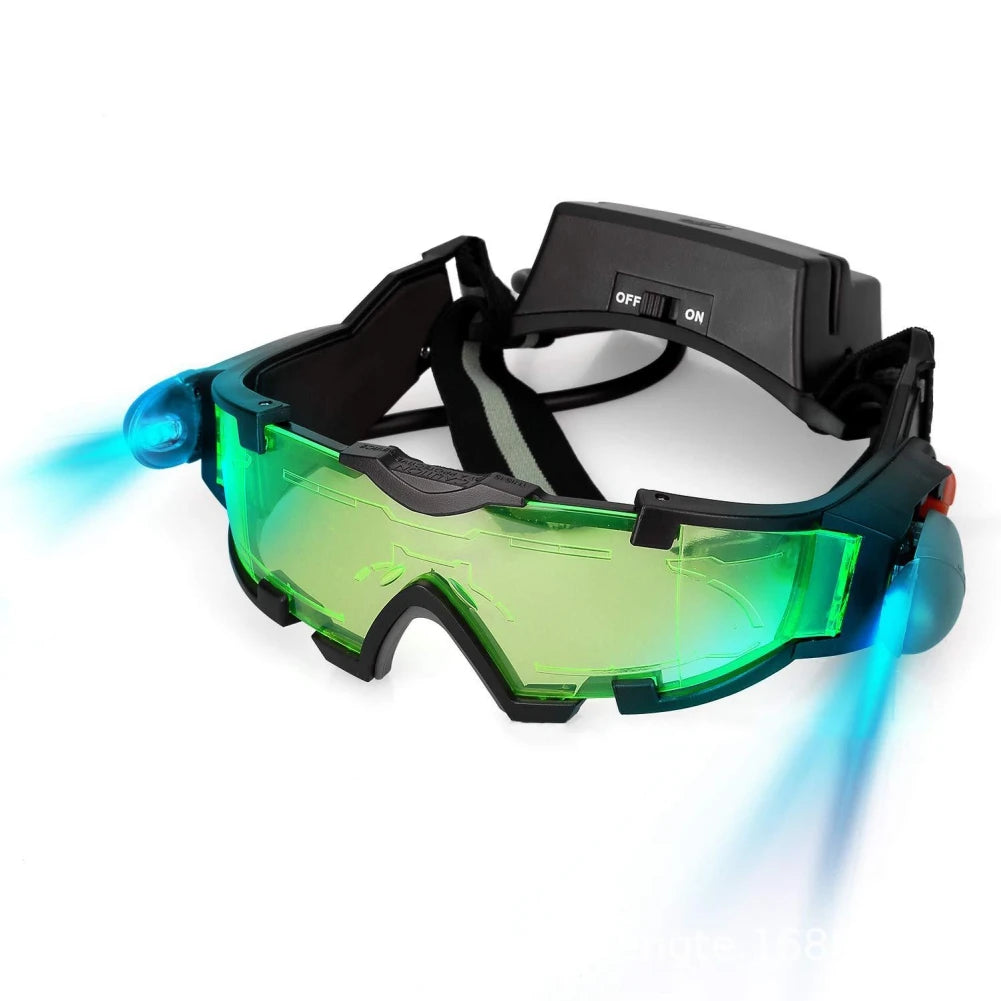Skiing Racing Cycling Hunting Safety Night Vision Goggle PC Plastic Kids Night Vision Goggles LED Night Mission Goggles