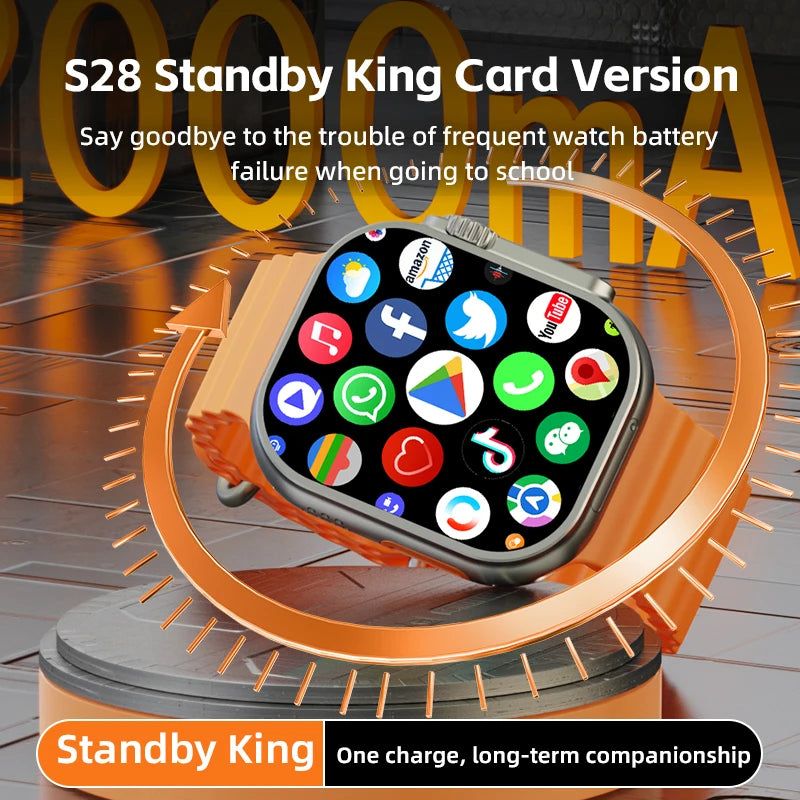 S11 Ultra Smart Watch 2.26 inch Amoled 490*580 Smartwatch With 4G 5G LTE Sim Card Touch encoder GPS precise position 2000Mah