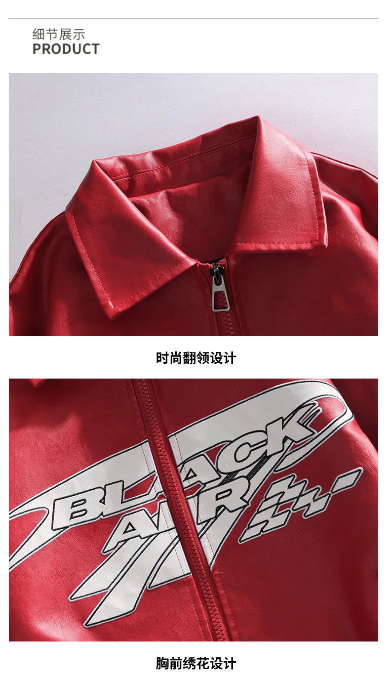 Men's 2026 Spring/Summer Men's Leather Jacket Coat New Trend Brand Motorcycle Suit High-Quality PU Coat Asian Sizes
