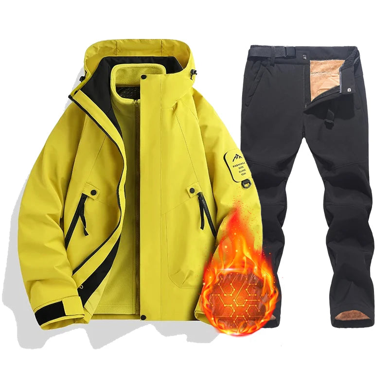 New Women's Ski Suit Brands Windproof Waterproof Thicken Warm Snow Coat Winter Skiing And Snowboarding Jacket and Pants Set