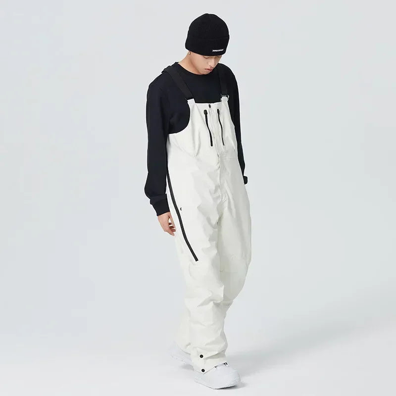 New 2025 Outdoor Winter Ski Pants for Women Men Waterproof Thermal Skiing Overalls Thickened Windproof Snowboard Straps Trousers