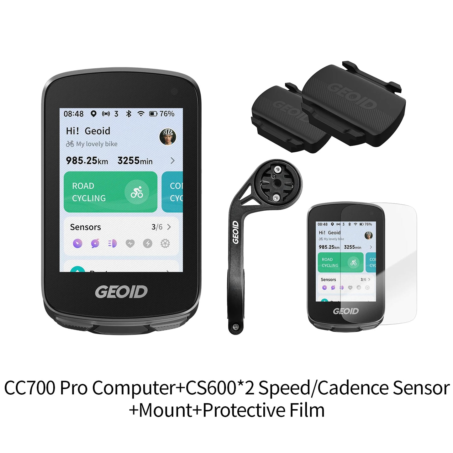 GEOID CC700 Pro Bicycle Computer GPS 2.8-Inch Touchscreen Bike Speedometer Global Map Navigation Cycling Odometer for Strava