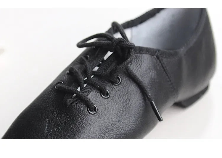 New Professional Jazz Dance Shoe Boot Women Men Kids Lace Up Dancing Sneakers Leather Athletic Shoes