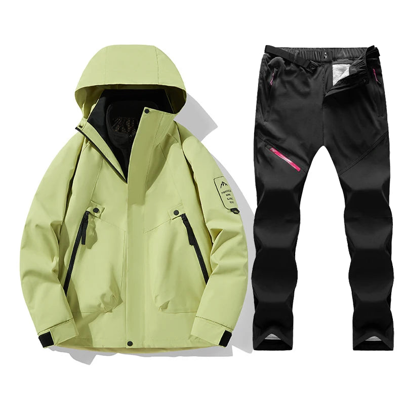 Ski Suit Women Winter Warm Windproof Waterproof Ski Jacket Ski Pants Female Outdoor Sports Snow Coat Trousers Snowboard Wear