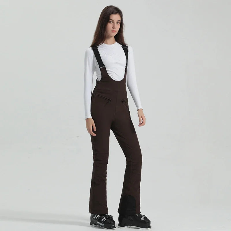 Winter New Skiing Pants 2025 Female Slim Snow Trousers Women Sport Windproof Ski Overalls Outdoor Mountain Snowboard Jumpsuits