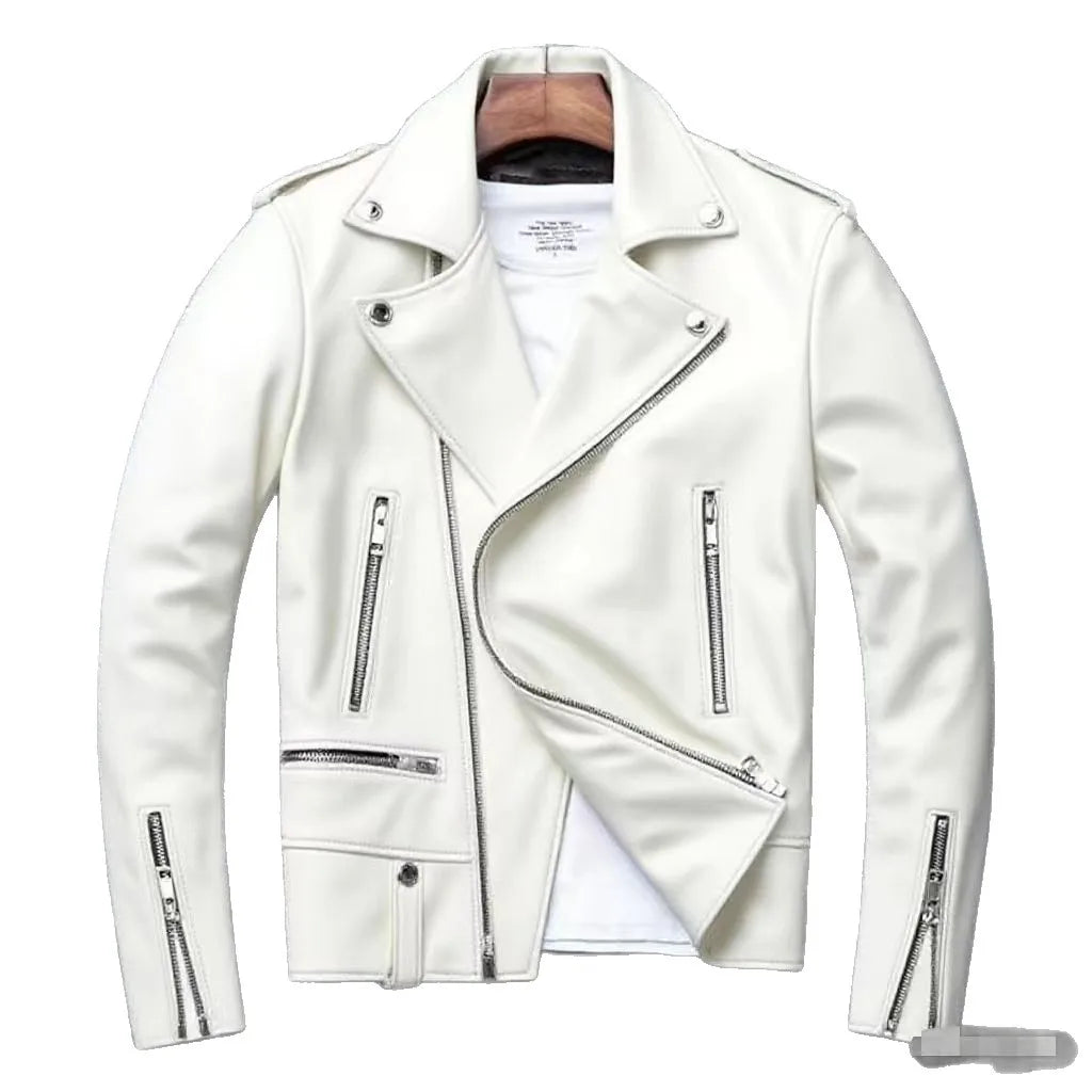 Men's PU Motorcycle Leather Jacket Thickened Autumn New Style Casual Versatile Slim Fit Large Size Men's Leather Jacket