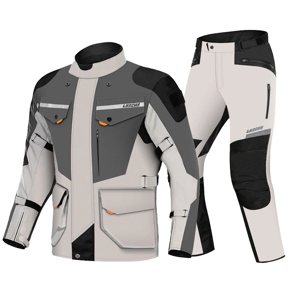 Motorcycle Jacket Motocross Jacket Pants Suit Waterproof Moto Jacket Racing Motorbike Jacket Riding Protection Men Women