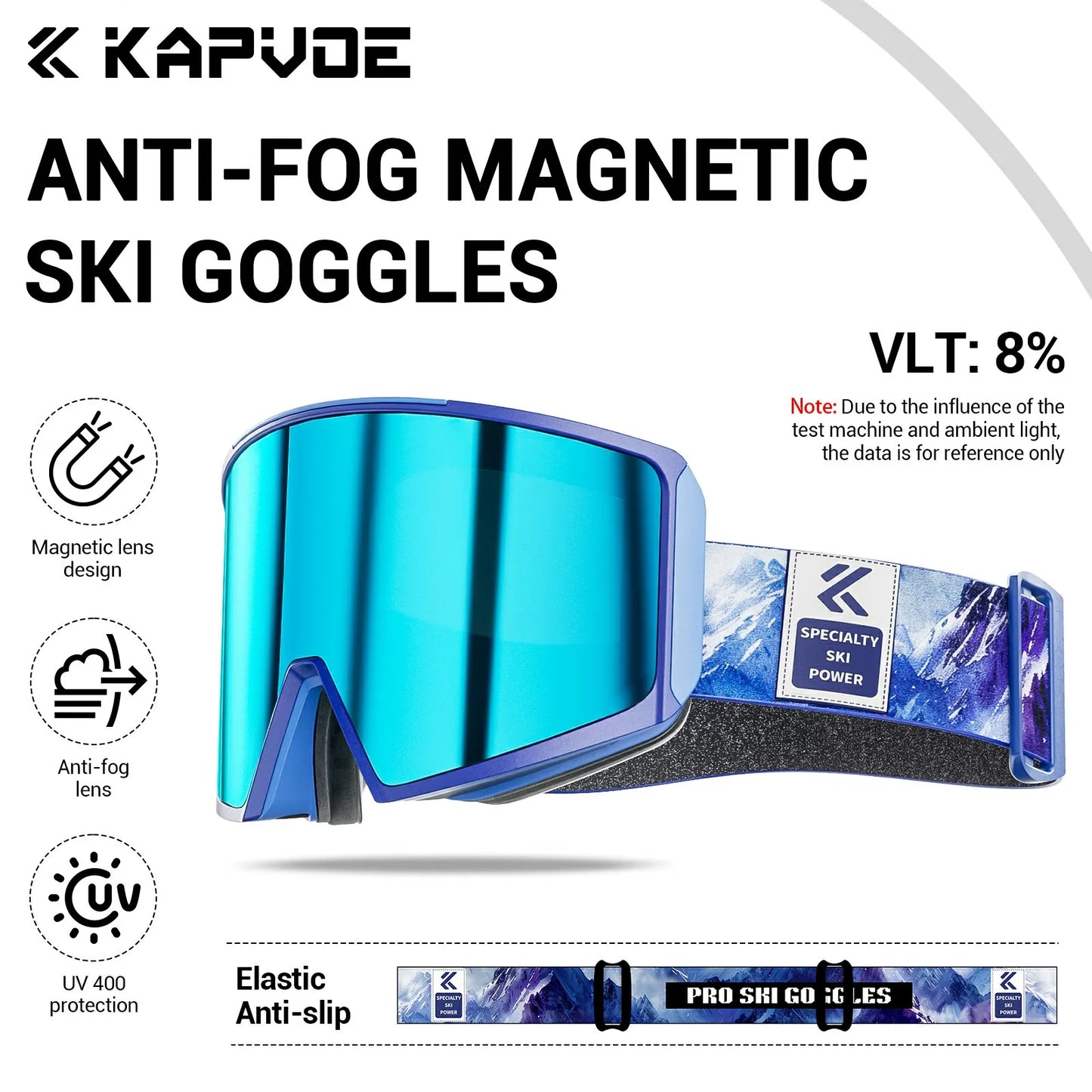 Kapvoe Winter Photochromic Ski Goggle Snow Anti-Fog Sunglasses Snowboard Mask for Men Women Eyewear UV400 Glasses Snowmobile