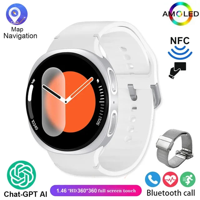 2026 New Men Watch 8 GPS Smart Watch 1.46inch AMOLED Health Sports Tracker Heart Rate NFC Bluetooth Call Waterproof Smartwatch