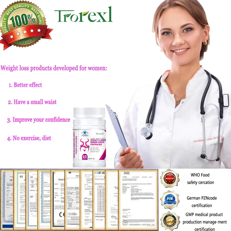Natural Cassia Seed & Coix seed Pills, Detox Slim, Metabolism Booster, Burn Fat, 100% Herbal, Vegan & NO SIDE EFFECT