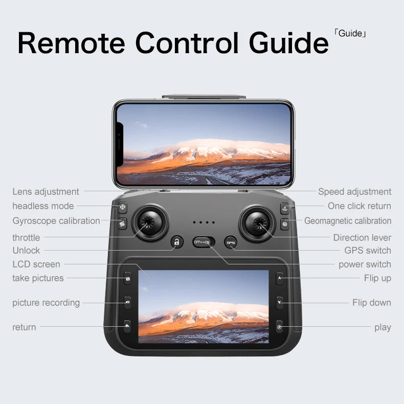 New S-X1 MAX GPS Drone Professional 8K Camera 3-axis Gimbal Aerial FPV Brush with Large Screen Remote Control Folding Quadcopter