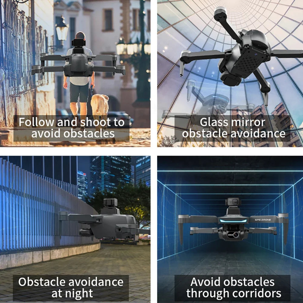 L200 PRO MAX Drone 4K Professional EIS Camera 2-Axis Gimbal 360° Obstacle Avoidance Brushless Motor GPS Quadcopter FPV RC Drones