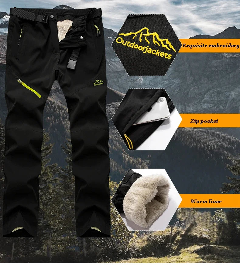 Winter Women Ski Pants Outdoor Windproof Waterproof  Warm 2 in 1 Snow Trousers  Female Ski Snowboard Pants Brand