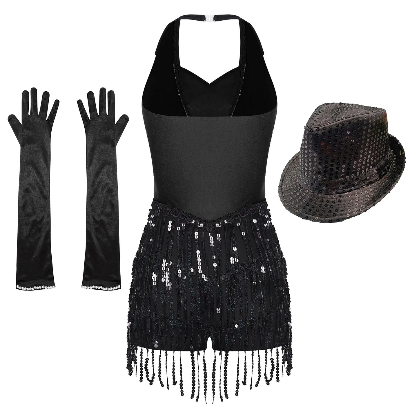 Women Modern Dance Dress Performance Costume Shiny Sequins Sleeveless Latin Jazz Tango Salsa Dance Leotard Bodysuit Dress Outfit