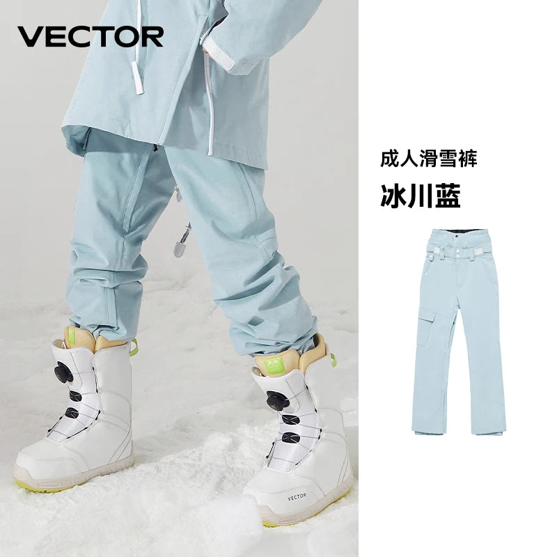 VECTOR Brand Winter Ski Pants Women Outdoor High Quality Windproof Waterproof Warm Snow Trousers Winter Ski Snowboarding Pants