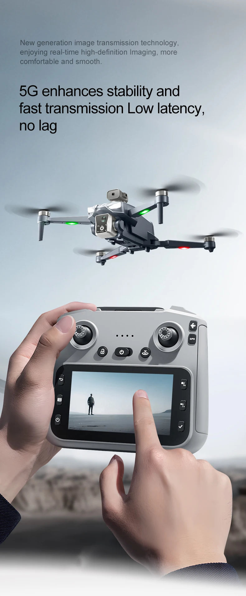 NEW K18Max 8K Professional Camera Drone 360° Laser Obstacle Avoidance 5G GPS Brushless Motor With Screen Remote Control Drone