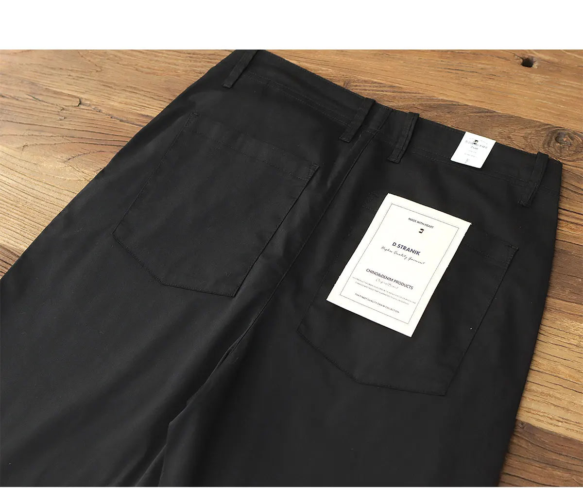 Summer thin straight leg pants American retro Chino simple beige white elastic black casual pants men