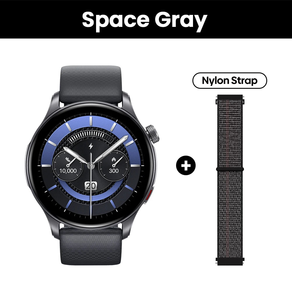 New Zeblaze Btalk 3 GPS Smartwatch 1.43" AMOLED Screen Dual Strap Bluetooth Calling Sports Watch Heart Rate SpO2 Stress Tracking
