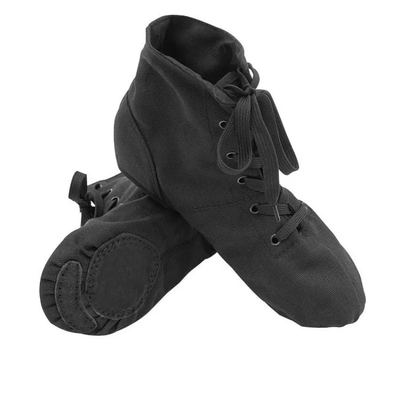 High Top Desinger Ballet Dance Split Heels Sole Shoe Black Red White Men Women Boys Girls Canvas Jazz Shoes
