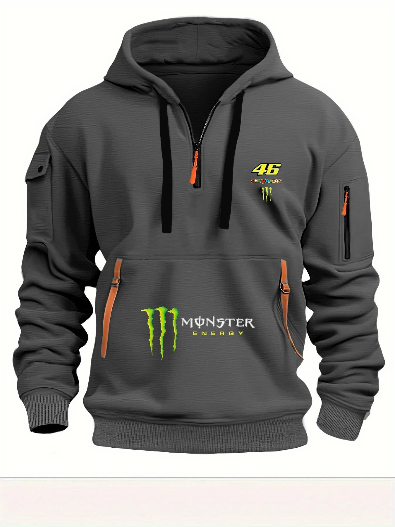 2026 Magic Claw Energy Men's Hooded Jacket Winter Warmth Half-Zip Outdoor Sport Pullover Autumn/Winter Outdoor Shirt