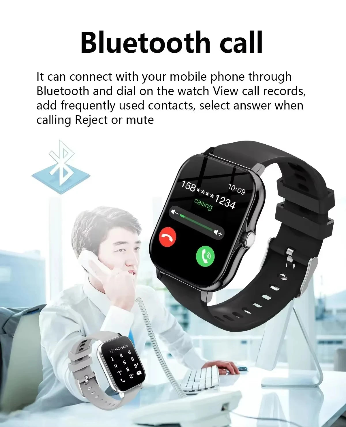 OPPO Hot Selling New Smart Watch For Men Women Newest Sport SmartWatch Faces Bluetooth Call Sports Fitness Phones Android iOS