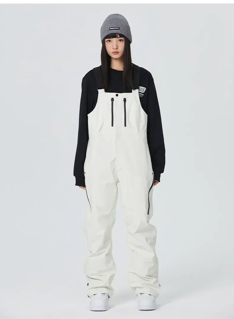 New 2025 Outdoor Winter Ski Pants for Women Men Waterproof Thermal Skiing Overalls Thickened Windproof Snowboard Straps Trousers