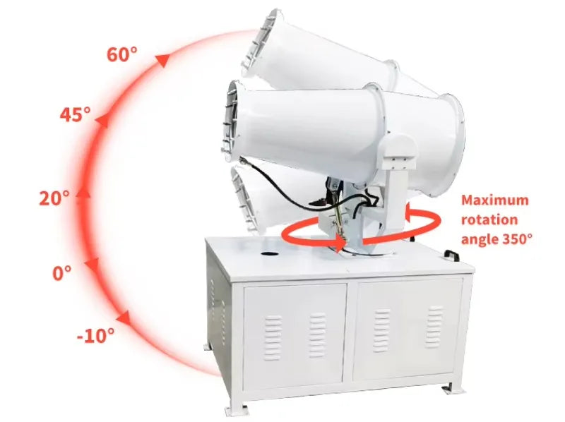 High Safety Engine Gear Fog Cannon | CE ISO Certified Dust Suppression Equipment for Mining, Ash Unloading & Waste Disposal