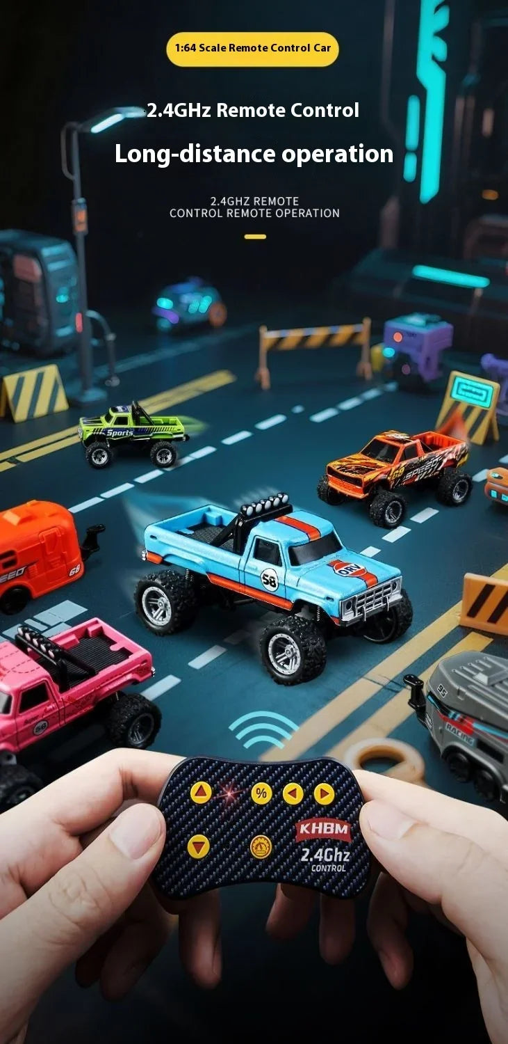 New RC Car MINI Alloy 1/64 Remote Control Car Convenient to Carry 60 Minutes of Work Time Children's Gifts Electronic Toys