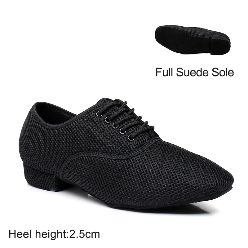 Men's Modern Jazz Sneaker for Men Boys Professional Black White Latin Salsa Shoes Plus Size Low Heel Tango Ballroom Dance Shoes