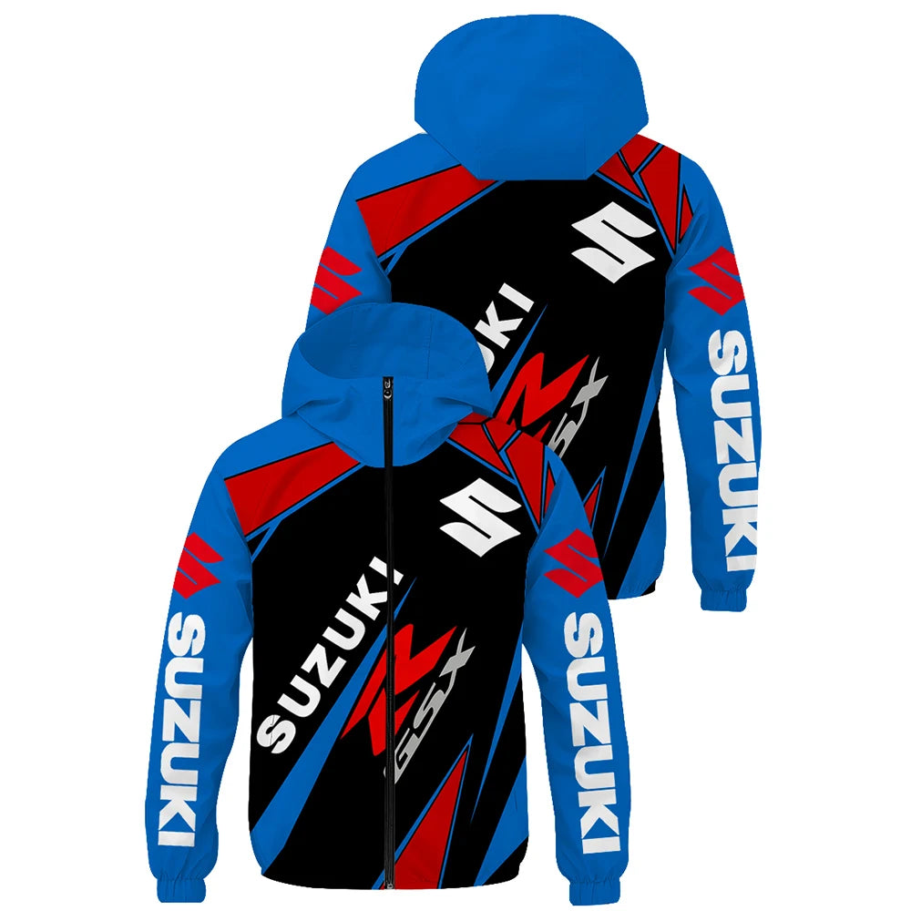 Suzuki Racing Jacket, Motorcycle Jacket, Suzuka Endurance Race Sun Protection Jacket, Outdoor Cycling Race Jacket, Men's Coat