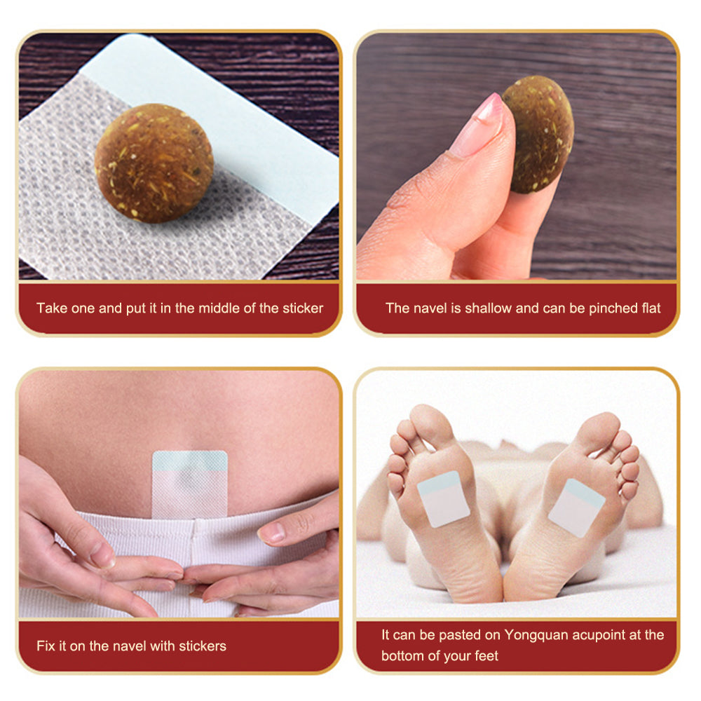 Fat Burning Patch Belly Stickers Chinese Medicine Slimming Products Body Belly Detox Lose Weight Navel 10/30pcs Patch+30pcs ball