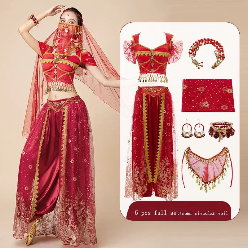 Belly Dance Dress Jasmine Princes Cosplay Dresses Han and Tang Chinese Style Cos Costume Girls female Belly Dance Outfits