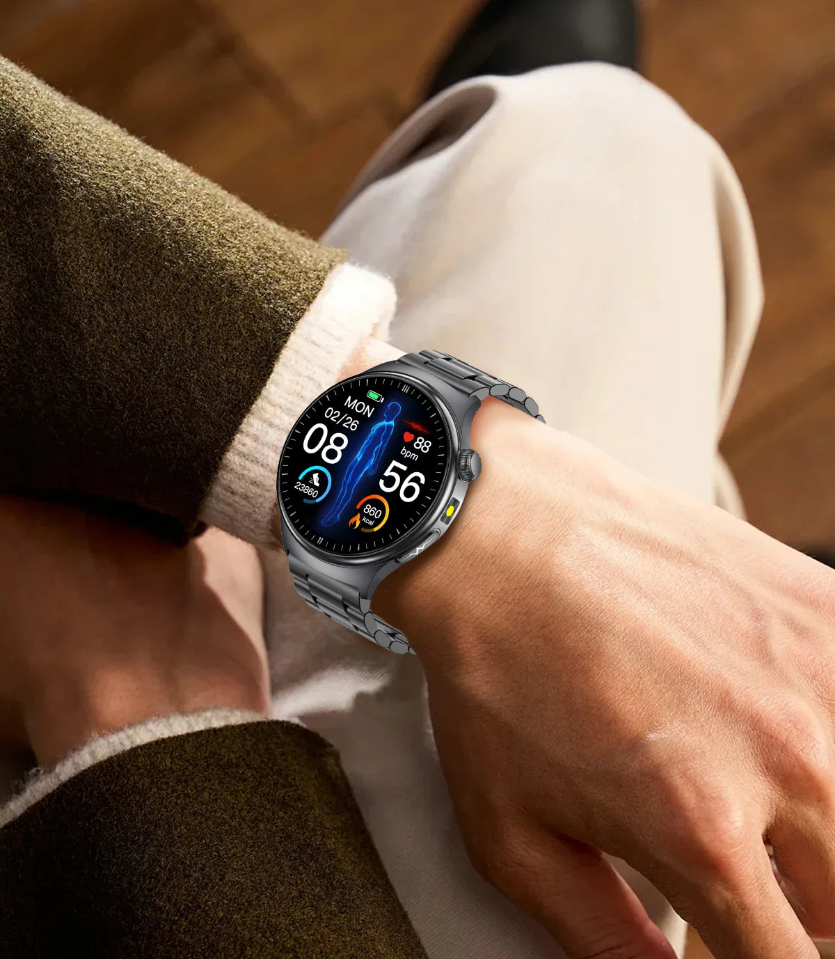 Nursing Grade Health Smartwatches For Men Women Precision Detection Heart Rate Blood Fats Uric Acid Blood Pressure ECG Smart Wat