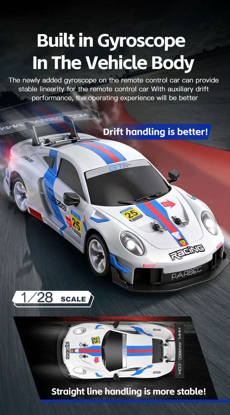 WLtoys 284191 284019-A Upgraded Gyro 1/28 RC Drifting Car 4WD High Speed Radio Control Model 2.4G Drift Racing Vehicle Mini Gift