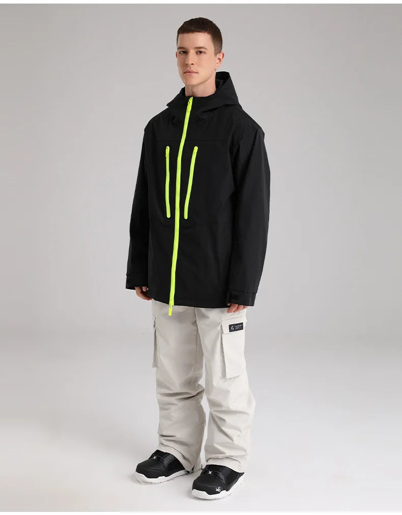 SEARIPE Winter Men Women Hooded Ski Jacket Waterproof Breathable Warm Snowboarding Coats Male And Female Outdoor Skiing Tops
