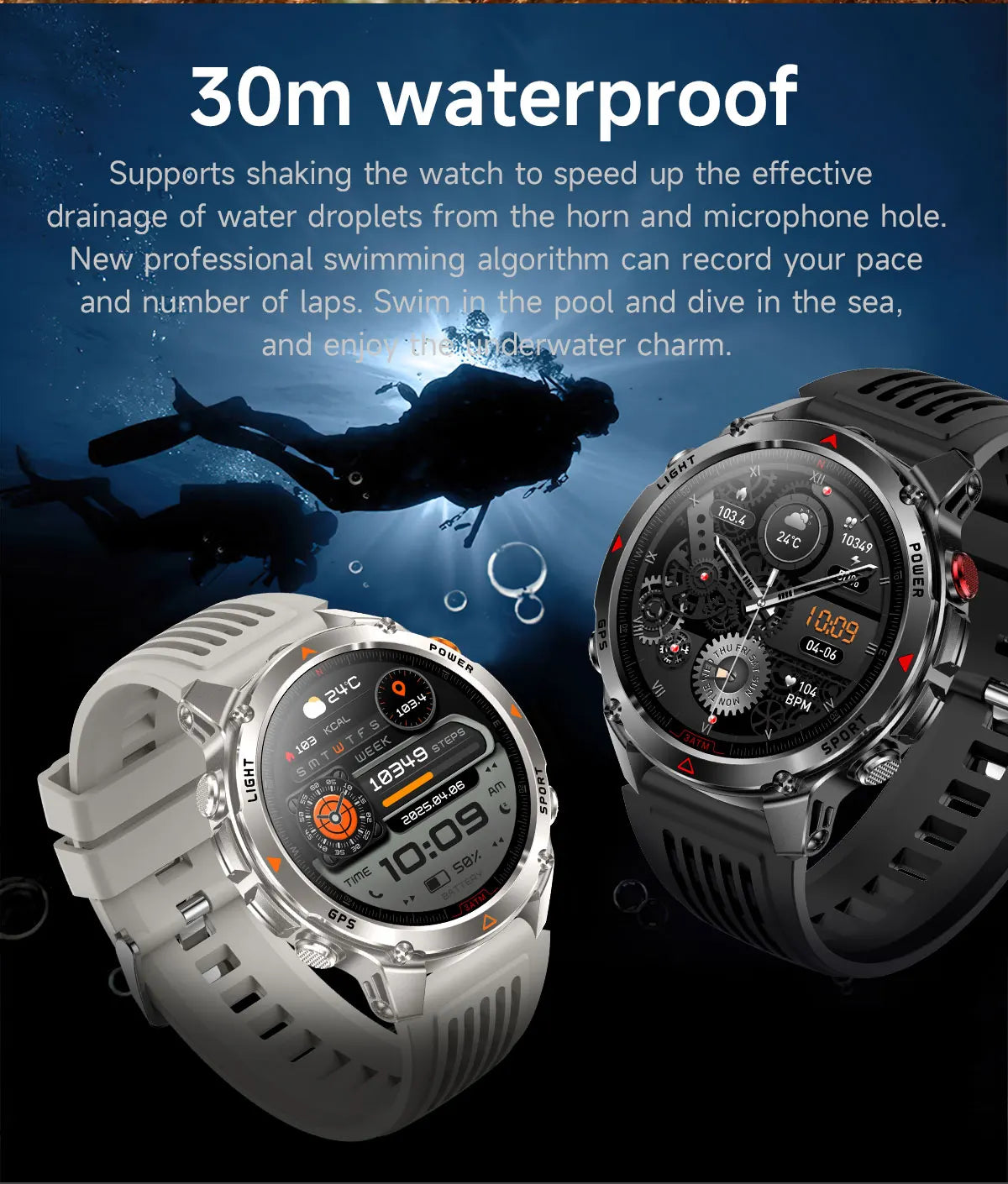 2025 New GPS Map Navigation Smart Watch Men Women Amoled Screen 3ATM Waterproof Sport SmartWatch Compass NFC BT Call Watches Men