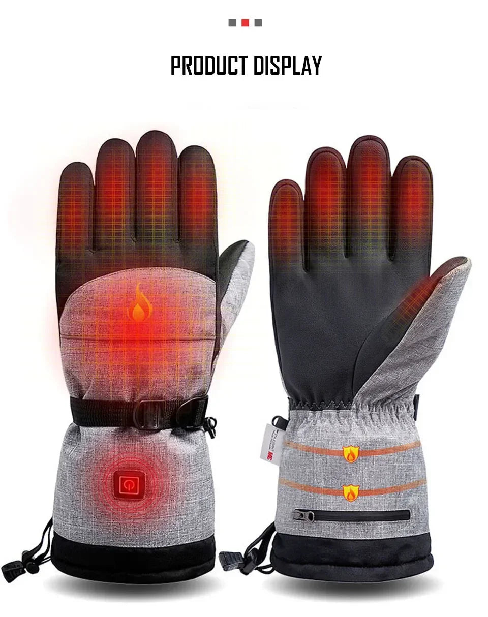 3M Cotton Heating Gloves Winter Hand Warmer Electric Thermal Gloves Waterproof Heated Cycling Motorcycle Bicycle Ski Outdoor